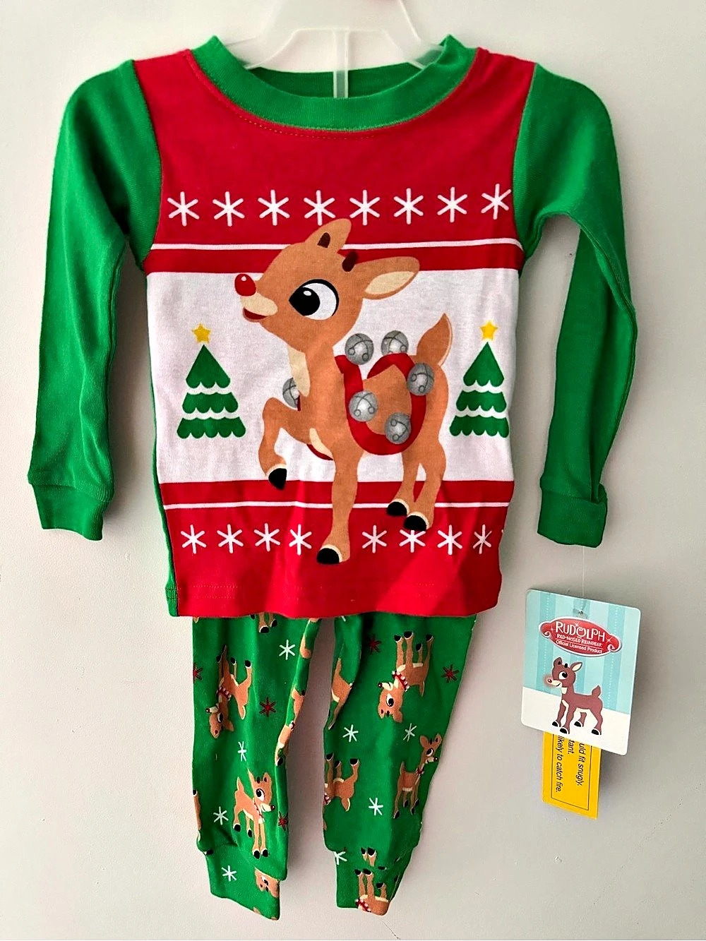 Rudolph the Red-Nosed Reindeer Christmas Pajama Set Baby 18M